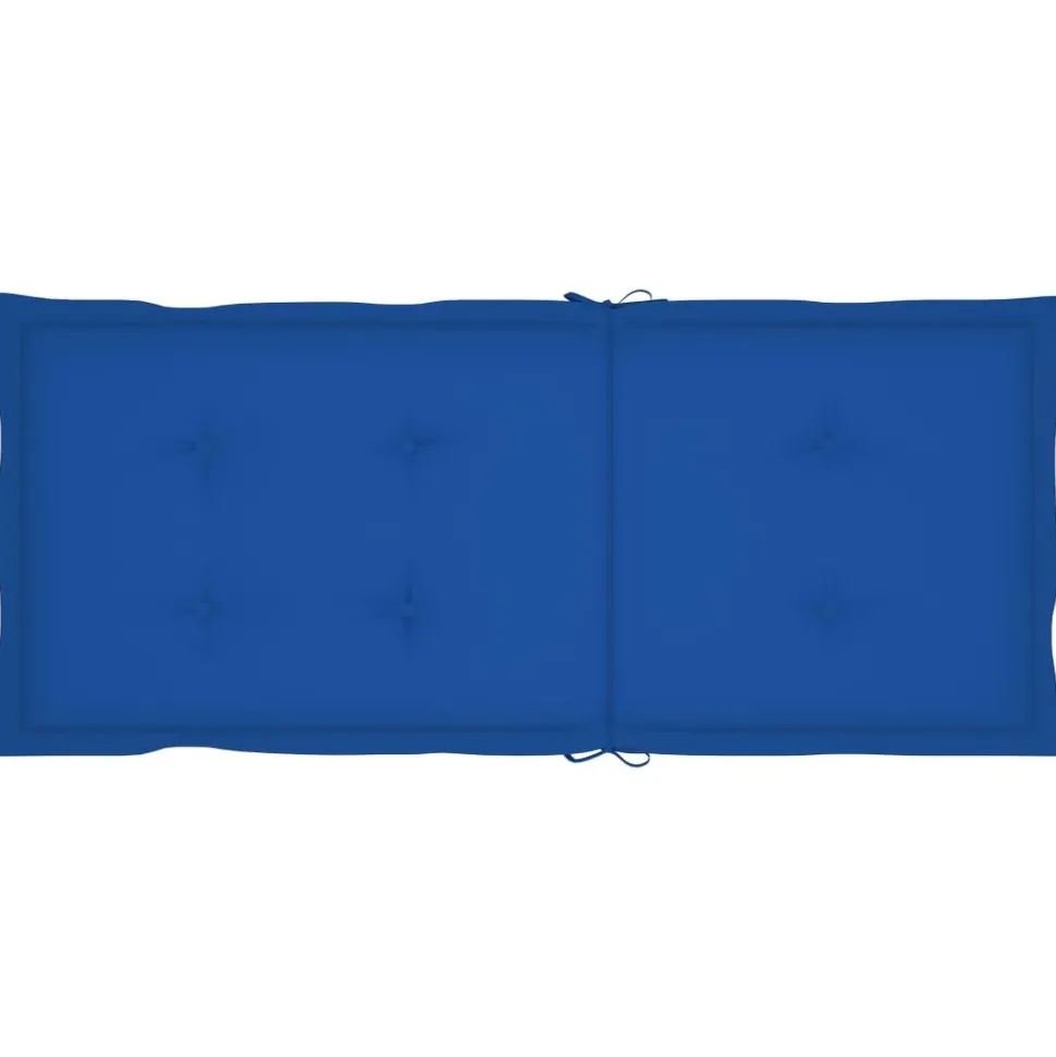 MAISON EXCLUSIVE - Chaises de jardin lot de 2 et coussins bleu royal teck massif