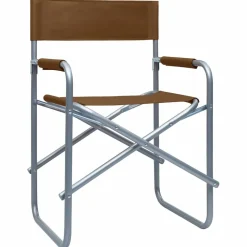 MAISON EXCLUSIVE - Chaises de metteur en scène lot de 2 acier marron