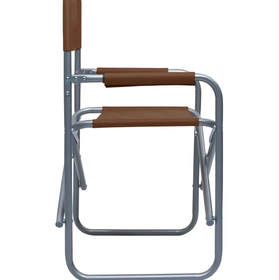 MAISON EXCLUSIVE - Chaises de metteur en scène lot de 2 acier marron