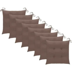 MAISON EXCLUSIVE - Chaises pliables d'extérieur lot de 8 et coussins bois d'acacia
