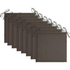 MAISON EXCLUSIVE - Chaises pliables d'extérieur et coussins lot de 8 bois d'acacia