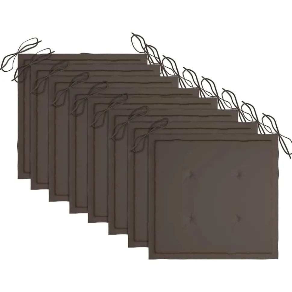 MAISON EXCLUSIVE - Chaises pliables d'extérieur et coussins lot de 8 bois d'acacia