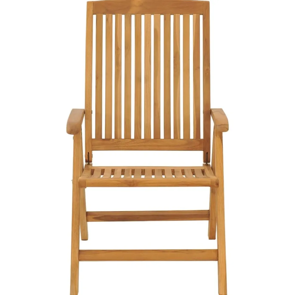 MAISON EXCLUSIVE - Chaises de jardin inclinables lot de 2 et coussins teck massif