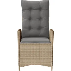 MAISON EXCLUSIVE - Chaises inclinables jardin lot de 2 et coussins résine tressée