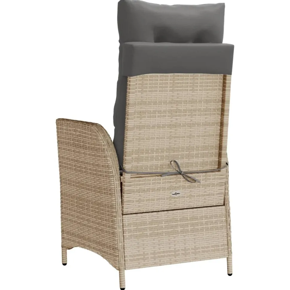 MAISON EXCLUSIVE - Chaises inclinables jardin lot de 2 et coussins résine tressée