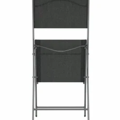 MAISON EXCLUSIVE - Chaises d'extérieur pliables lot de 2 noir acier et textilène