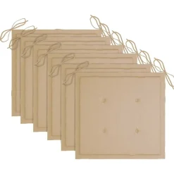 MAISON EXCLUSIVE - Chaises de jardin empilables avec coussins lot de 6 teck solide