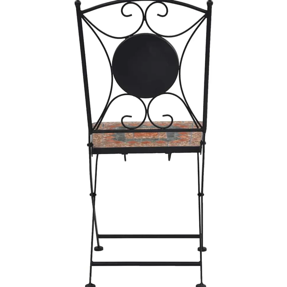 MAISON EXCLUSIVE - Chaises de bistrot mosaïque 2 pcs orange et gris