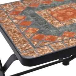 MAISON EXCLUSIVE - Chaises de bistrot mosaïque 2 pcs orange et gris