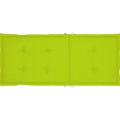 MAISON EXCLUSIVE - Chaises de jardin lot de 2 et coussins vert vif teck massif