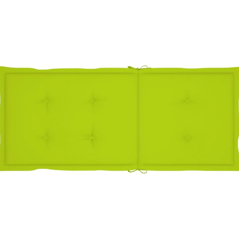 MAISON EXCLUSIVE - Chaises de jardin lot de 2 et coussins vert vif teck massif