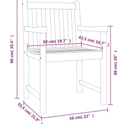 MAISON EXCLUSIVE - Chaises de jardin lot de 6 56x55,5x90 bois massif d'acacia