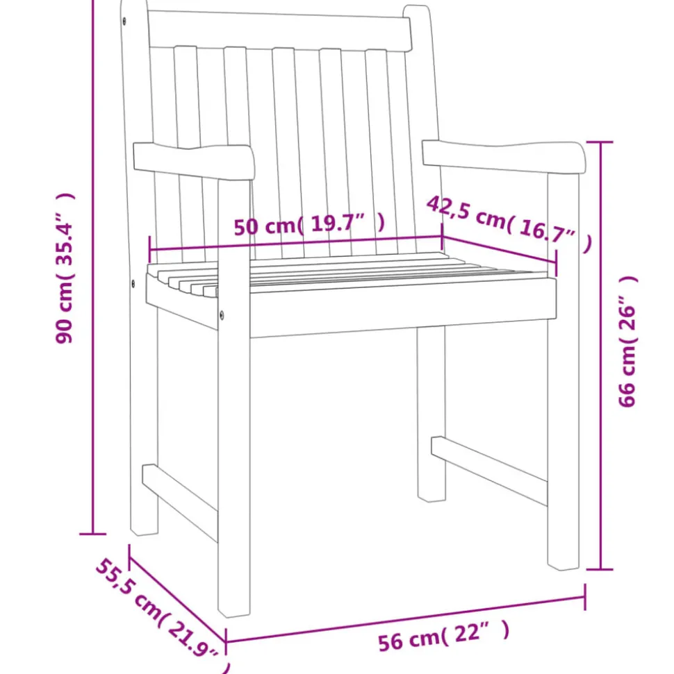 MAISON EXCLUSIVE - Chaises de jardin lot de 6 56x55,5x90 bois massif d'acacia