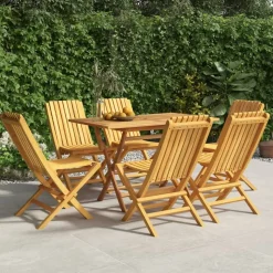 MAISON EXCLUSIVE - Chaises de jardin pliantes lot de 6 47x47x89cm bois massif teck