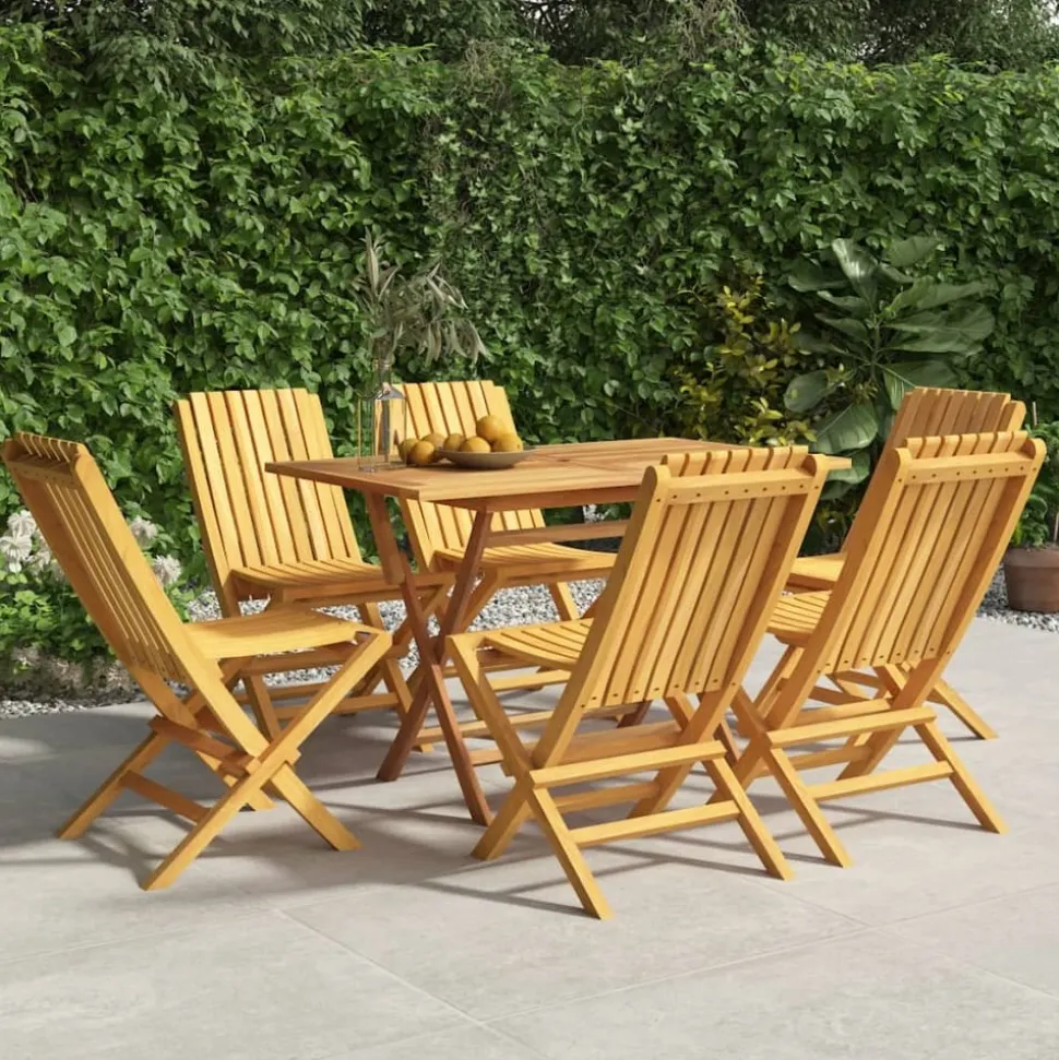 MAISON EXCLUSIVE - Chaises de jardin pliantes lot de 6 47x47x89cm bois massif teck