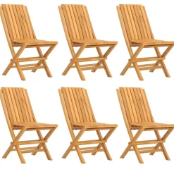 MAISON EXCLUSIVE - Chaises de jardin pliantes lot de 6 47x47x89cm bois massif teck