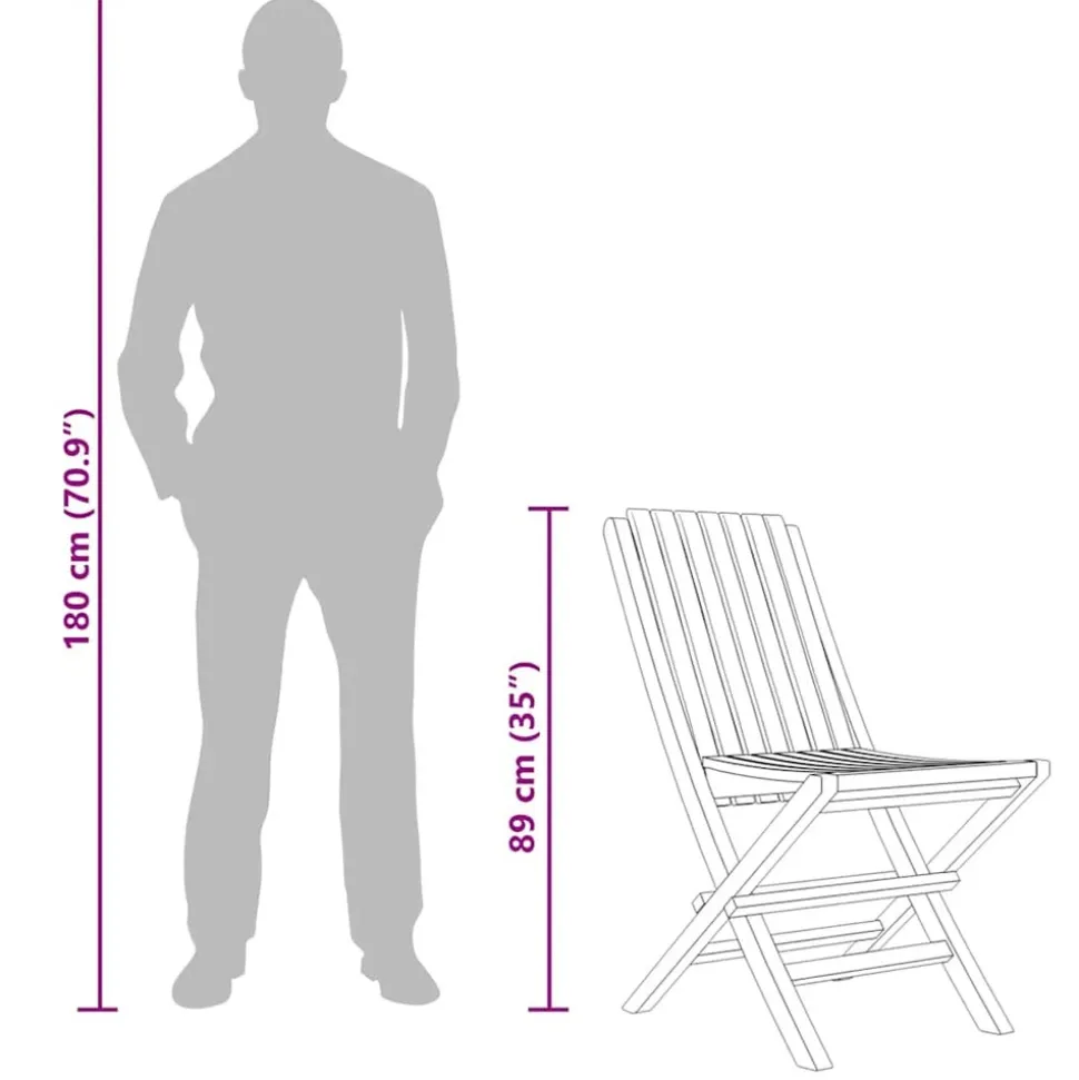 MAISON EXCLUSIVE - Chaises de jardin pliantes lot de 6 47x47x89cm bois massif teck