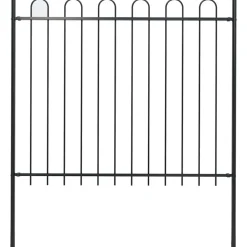 MAISON EXCLUSIVE - Clôture de jardin avec arceau en acier 181 x 150 cm noir