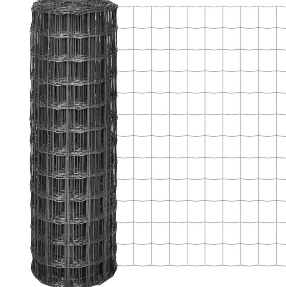 MAISON EXCLUSIVE - Clôture euro acier 10 x 1,2 m gris