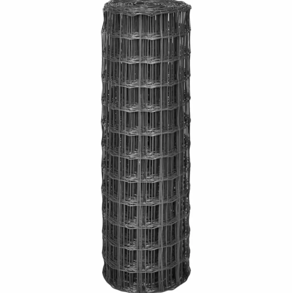 MAISON EXCLUSIVE - Clôture euro acier 10 x 1,2 m gris