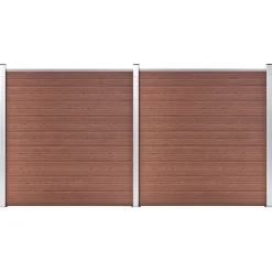 MAISON EXCLUSIVE - Clôture de jardin wpc 353x186 cm marron