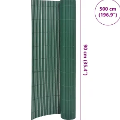 MAISON EXCLUSIVE - Clôture de jardin double face pvc 90 x 500 cm vert