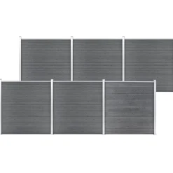MAISON EXCLUSIVE - Clôture de jardin wpc 1045x186 cm gris