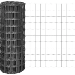 MAISON EXCLUSIVE - Clôture euro acier 25 x 1 m gris