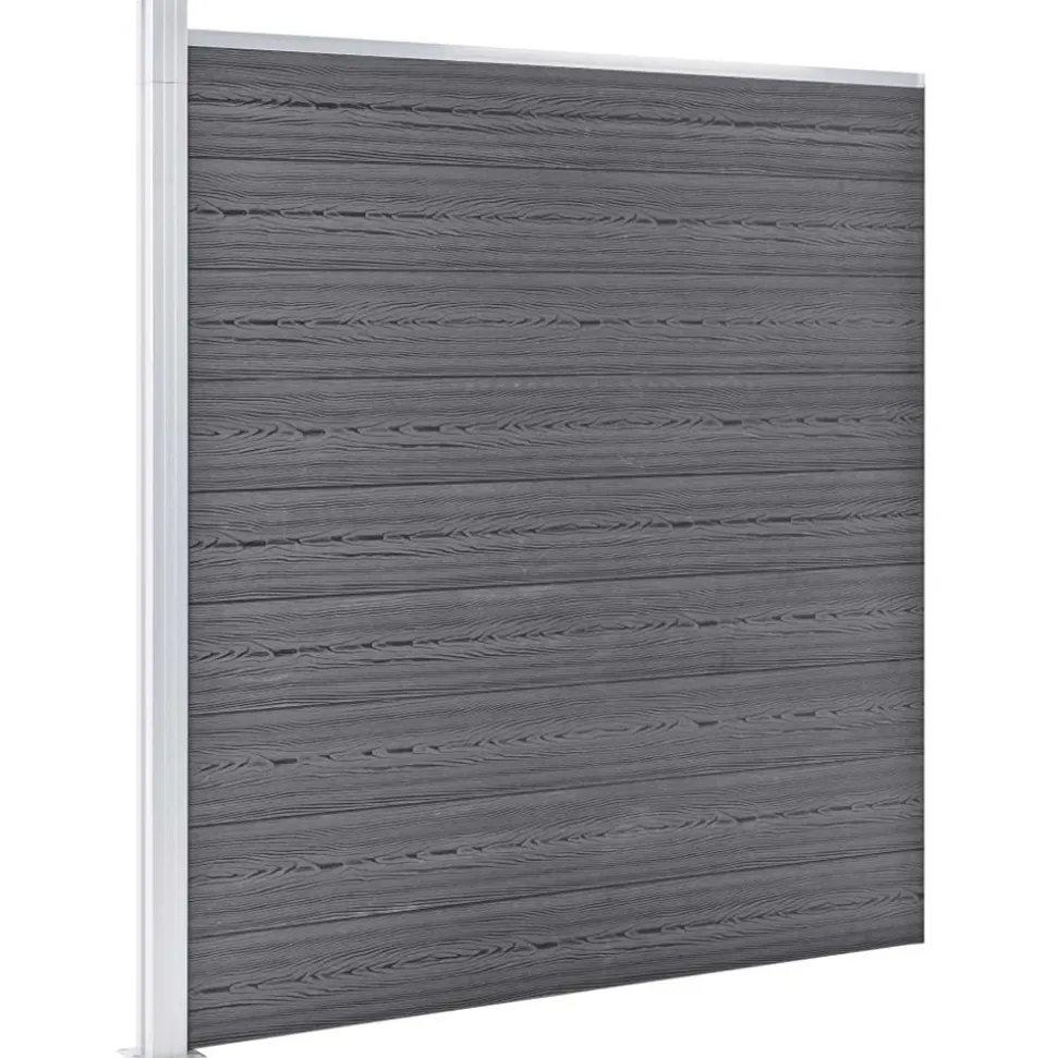 MAISON EXCLUSIVE - Clôture de jardin wpc 872x186 cm gris