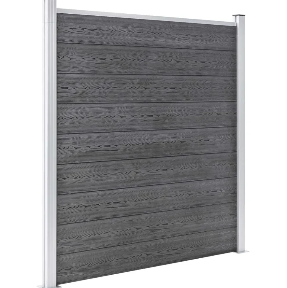 MAISON EXCLUSIVE - Clôture de jardin wpc 872x186 cm gris
