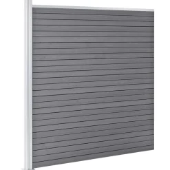 MAISON EXCLUSIVE - Clôture de jardin wpc 1218x186 cm gris