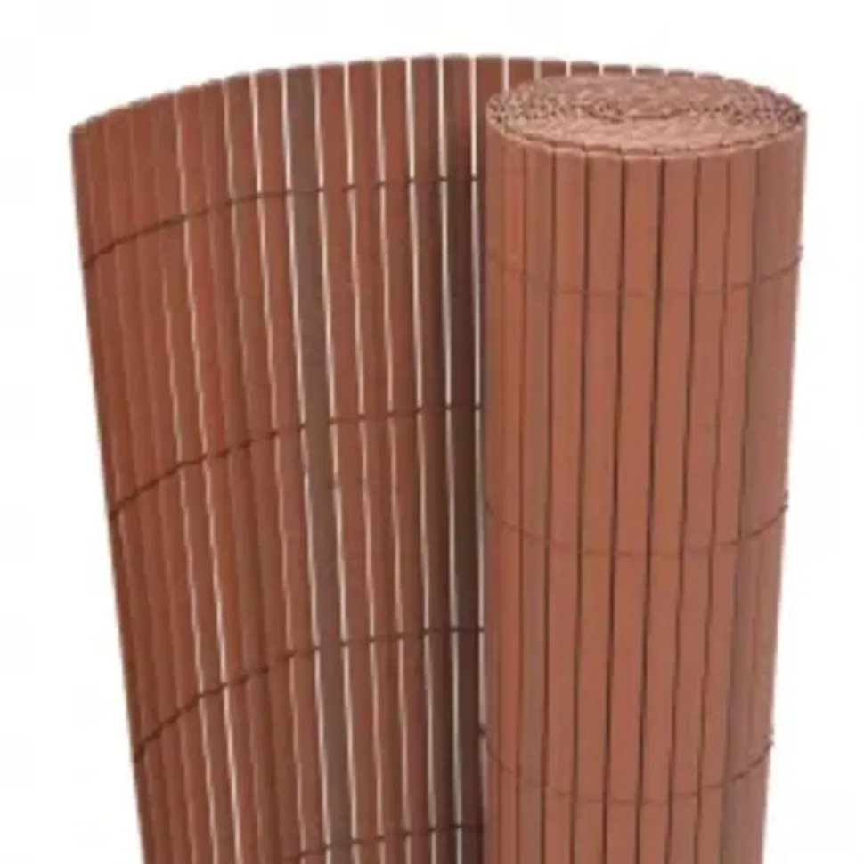 MAISON EXCLUSIVE - Clôture de jardin double face 110x400 cm marron