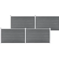MAISON EXCLUSIVE - Clôture de jardin wpc 699x106 cm gris