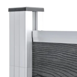 MAISON EXCLUSIVE - Clôture de jardin wpc 699x106 cm gris
