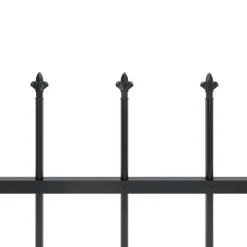 MAISON EXCLUSIVE - Clôture de jardin avec dessus en forme de lance en acier 714,5 x 150 cm noir
