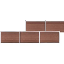 MAISON EXCLUSIVE - Clôture de jardin wpc 872x106 cm marron