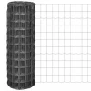 MAISON EXCLUSIVE - Clôture euro acier 25 x 1,2 m gris