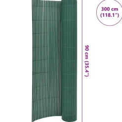 MAISON EXCLUSIVE - Clôture de jardin double face pvc 90 x 300 cm vert