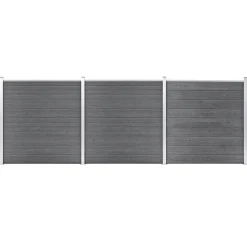MAISON EXCLUSIVE - Clôture de jardin wpc 526x186 cm gris