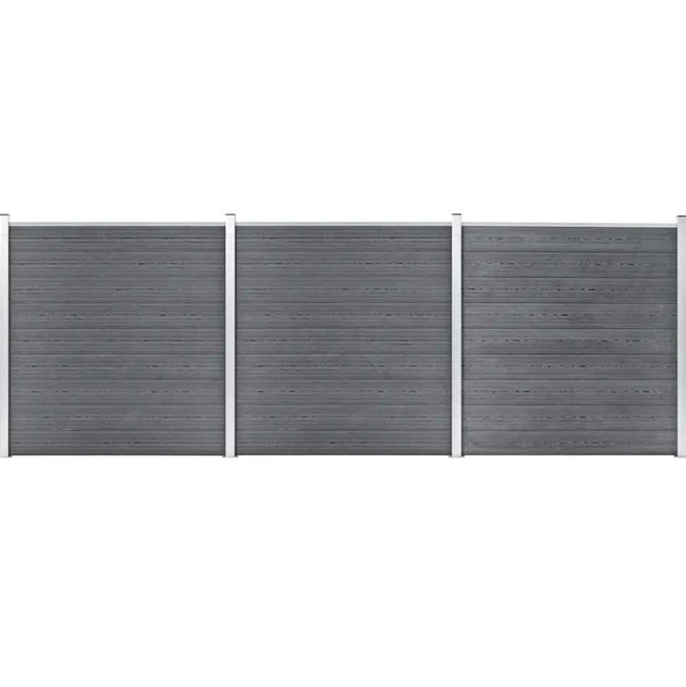 MAISON EXCLUSIVE - Clôture de jardin wpc 526x186 cm gris