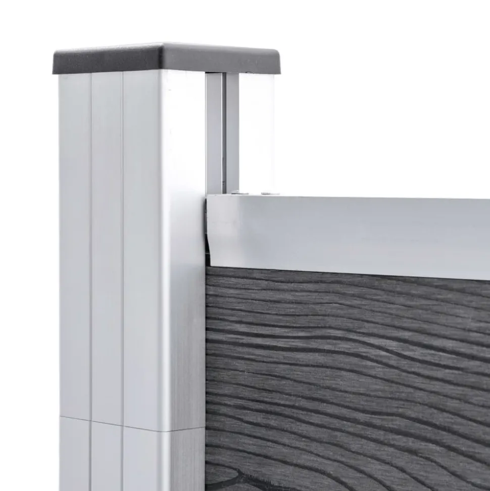 MAISON EXCLUSIVE - Clôture de jardin wpc 526x186 cm gris