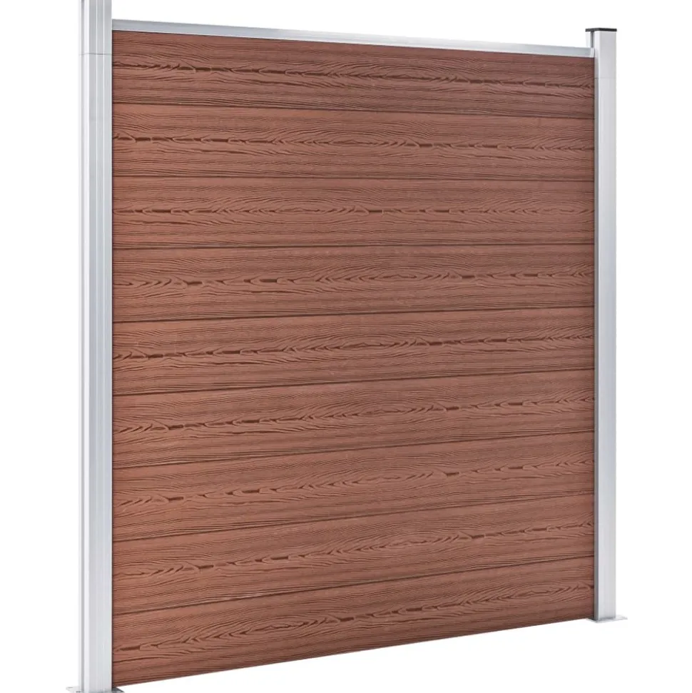 MAISON EXCLUSIVE - Clôture de jardin wpc 872x186 cm marron