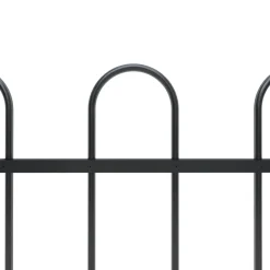 MAISON EXCLUSIVE - Clôture de jardin avec arceau en acier 1070 x 60 cm noir