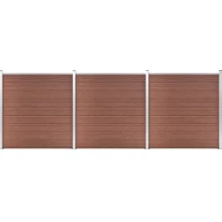 MAISON EXCLUSIVE - Clôture de jardin wpc 526x186 cm marron