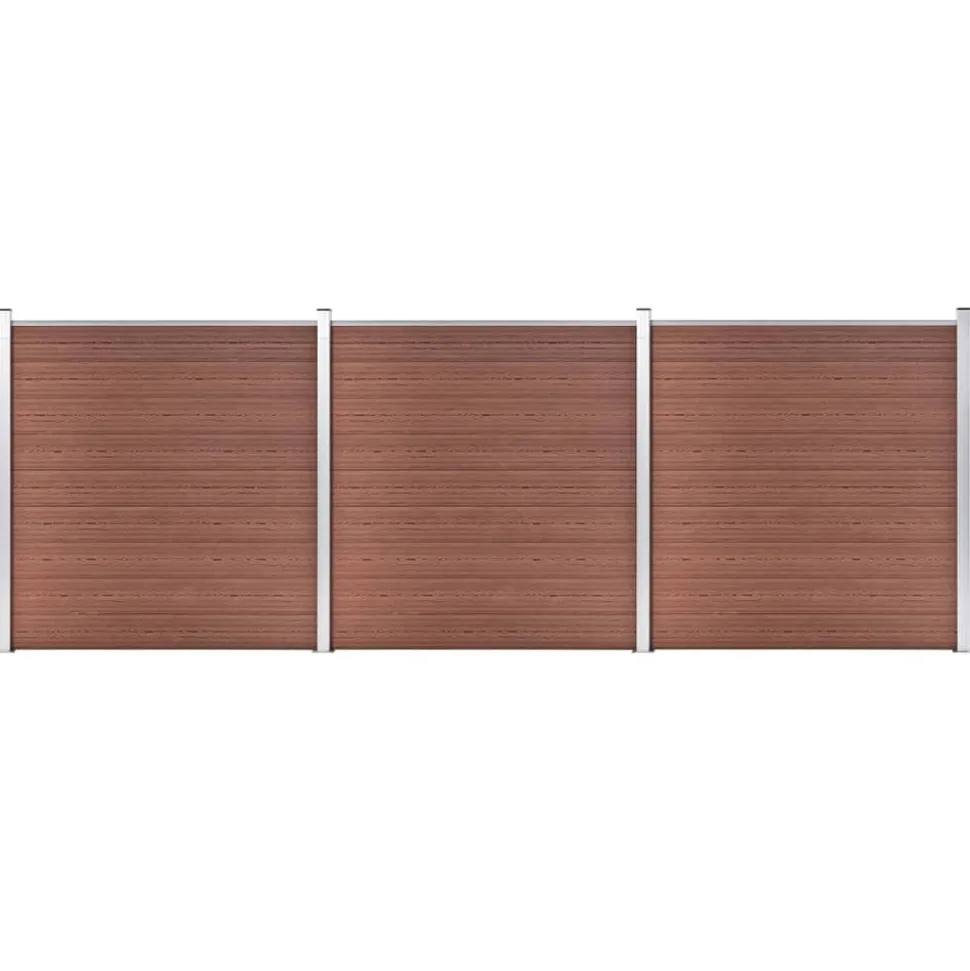 MAISON EXCLUSIVE - Clôture de jardin wpc 526x186 cm marron