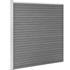 MAISON EXCLUSIVE - Clôture de jardin wpc 1737x186 cm gris