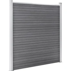 MAISON EXCLUSIVE - Clôture de jardin wpc 1737x186 cm gris