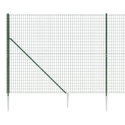 MAISON EXCLUSIVE - Clôture en treillis métallique et piquet d'ancrage vert 2,2x10m
