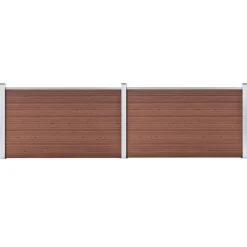MAISON EXCLUSIVE - Clôture de jardin wpc 353x106 cm marron