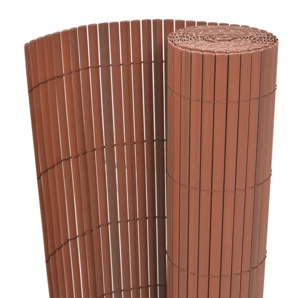 MAISON EXCLUSIVE - Clôture de jardin double face pvc 90 x 500 cm marron